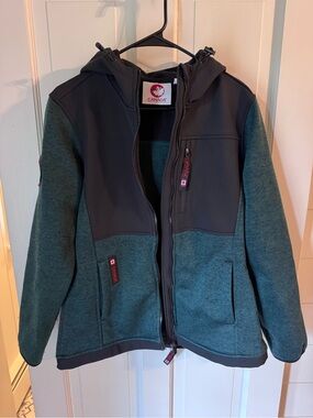 Canada° Heather Teal and Black Hooded Jacket